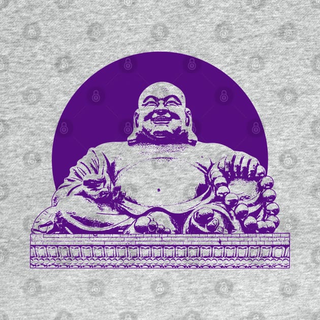 Buddhism Art Dark Purple Color by Botak Solid Art